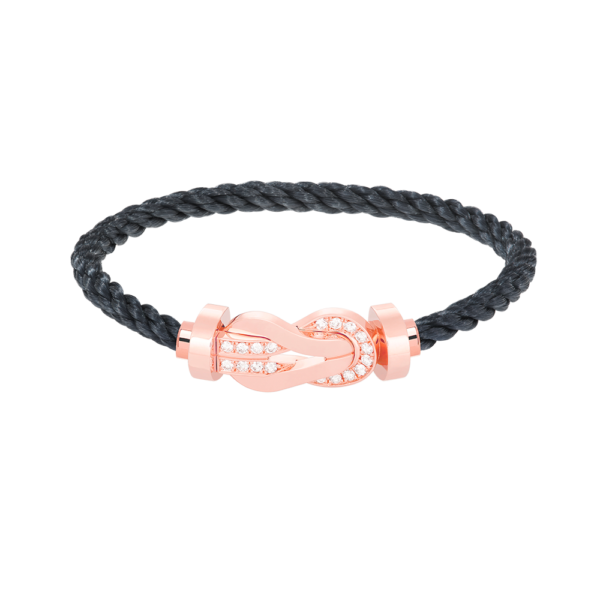 [Eternal Jewelry]CHANCE LARGE 8 FIGURE BUCKLE HALF DIAMOND BRACELET ROSE GOLD