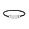 [Eternal Jewelry]CHANCE LARGE 8 FIGURE BUCKLE HALF DIAMOND BRACELET SILVER
