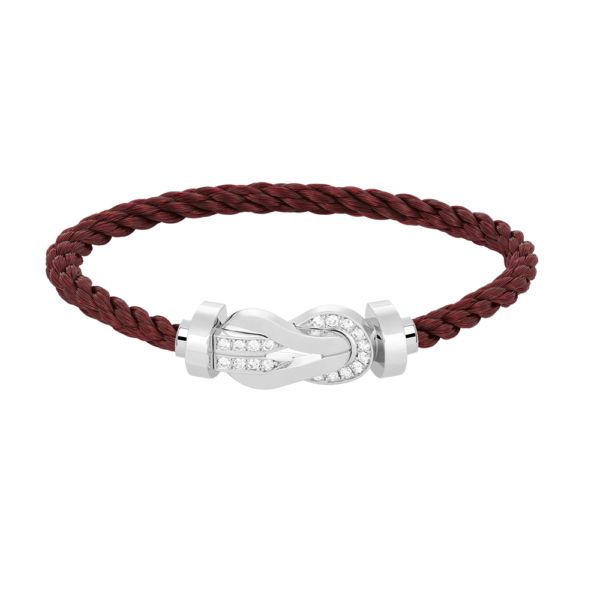 [Eternal Jewelry]CHANCE LARGE 8 FIGURE BUCKLE HALF DIAMOND BRACELET SILVER