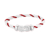 [Eternal Jewelry]CHANCE LARGE 8 FIGURE BUCKLE HALF DIAMOND BRACELET SILVER