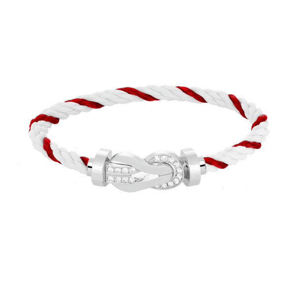 [Eternal Jewelry]CHANCE LARGE 8 FIGURE BUCKLE HALF DIAMOND BRACELET SILVER
