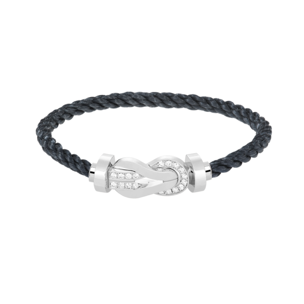 [Eternal Jewelry]CHANCE LARGE 8 FIGURE BUCKLE HALF DIAMOND BRACELET SILVER