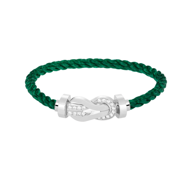[Eternal Jewelry]CHANCE LARGE 8 FIGURE BUCKLE HALF DIAMOND BRACELET SILVER