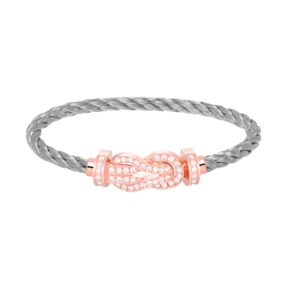 [Eternal Jewelry]CHANCE LARGE 8 FIGURE BUCKLE FULL DIAMOND BRACELET ROSE GOLD
