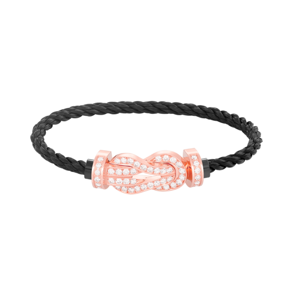 [Eternal Jewelry]CHANCE LARGE 8 FIGURE BUCKLE FULL DIAMOND BRACELET ROSE GOLD