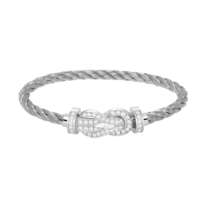 [Eternal Jewelry]CHANCE LARGE 8 FIGURE BUCKLE FULL DIAMOND BRACELET SILVER