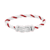 [Eternal Jewelry]CHANCE LARGE 8 FIGURE BUCKLE FULL DIAMOND BRACELET SILVER