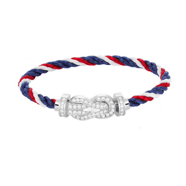 [Eternal Jewelry]CHANCE LARGE 8 FIGURE BUCKLE FULL DIAMOND BRACELET SILVER