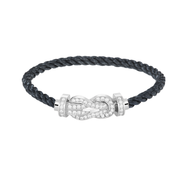 [Eternal Jewelry]CHANCE LARGE 8 FIGURE BUCKLE FULL DIAMOND BRACELET SILVER