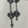 [Eternal Jewelry]CLOVER 5 MOTIF BLACK BRACELET