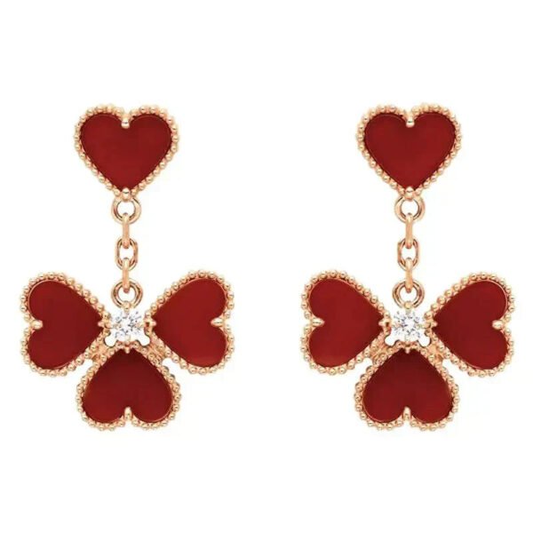 [Eternal Jewelry]SWEET CLOVER CARNELIAN EARRINGS