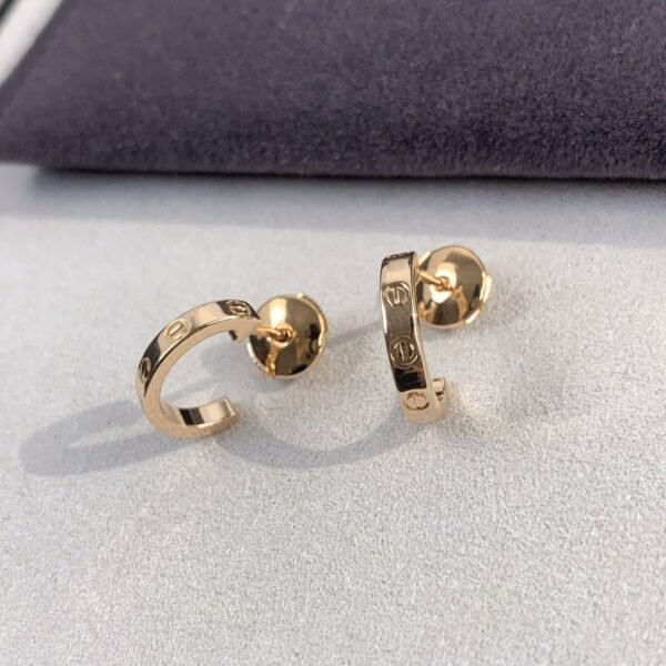 [Eternal Jewelry]LOVE EARRINGS 2.65MM PINK GOLD