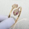 [Eternal Jewelry]SERPENTI BRACELET PINK GOLD DIAMOND DOUBLE SNAKE