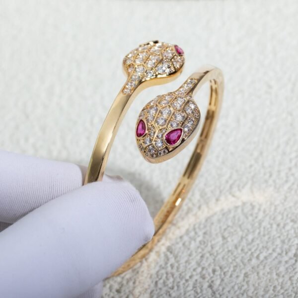 [Eternal Jewelry]SERPENTI BRACELET PINK GOLD DIAMOND DOUBLE SNAKE