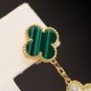 [Eternal Jewelry]CLOVER EARRINGS GOLD MALACHITE DIAMOND 3 MOTIF