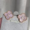 [Eternal Jewelry]CLOVER MEDIUM 1 MOTIFS  PINK MOP DIAMOND EARRINGS