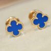 [Eternal Jewelry]CLOVER MINI 9.5MM TURQUOISE EARRINGS