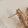 [Eternal Jewelry]CLOVER MEDIUM 1 MOTIFS FUll DIAMOND EARRINGS