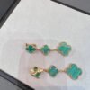 [Eternal Jewelry]CLOVER MALACHITE 3 MOTIFS GOLD