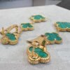 [Eternal Jewelry]CLOVER MALACHITE 3 MOTIFS GOLD