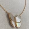 [Eternal Jewelry]BUTTERFLY GOLD MOP DIAMOND NECKLACE