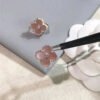 [Eternal Jewelry]CLOVER MEDIUM 1 MOTIFS  PINK MOP DIAMOND EARRINGS