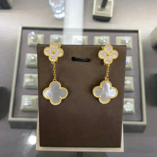 [Eternal Jewelry]CLOVER  2 MOTIFS  DIAMOND  EARRINGS (MULTIPLE CHOICES?¡ä