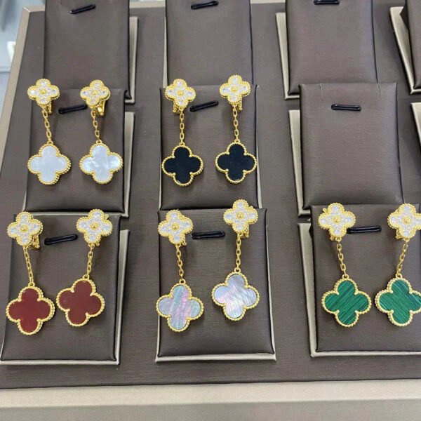 [Eternal Jewelry]CLOVER  2 MOTIFS  DIAMOND  EARRINGS (MULTIPLE CHOICES?¡ä