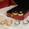 [Eternal Jewelry]LOVE EARRINGS 5.7MM 2 DIAMONDS