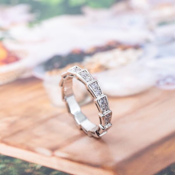 [Eternal Jewelry]SERPENTI RING SILVER DIAMOND PAVED 3MM