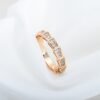 [Eternal Jewelry]SERPENTI RING PINK GOLD DIAMOND PAVED 3MM