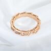 [Eternal Jewelry]SERPENTI RING PINK GOLD DIAMOND PAVED 3MM
