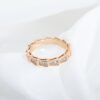 [Eternal Jewelry]SERPENTI RING PINK GOLD DIAMOND PAVED 3MM
