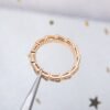 [Eternal Jewelry]SERPENTI RING PINK GOLD DIAMOND PAVED 3MM