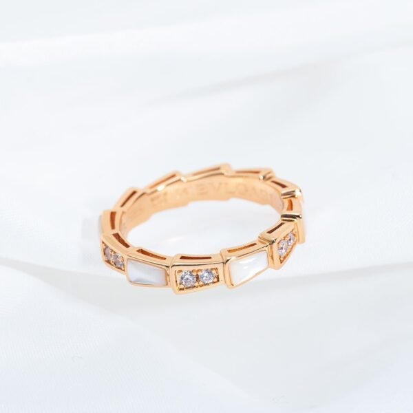 [Eternal Jewelry]SERPENTI RING PINK GOLD DIAMOND MOP 3MM