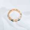 [Eternal Jewelry]SERPENTI RING PINK GOLD MALACHITE DIAMOND 3MM