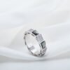 [Eternal Jewelry]SERPENTI RING SILVER DIAMOND BLACK MOP 4MM