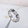 [Eternal Jewelry]SERPENTI RING SILVER DIAMOND BLACK MOP 4MM