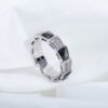 [Eternal Jewelry]SERPENTI RING SILVER DIAMOND BLACK MOP 4MM