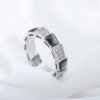[Eternal Jewelry]SERPENTI RING SILVER DIAMOND BLACK MOP 4MM