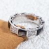 [Eternal Jewelry]SERPENTI RING SILVER DIAMOND BLACK MOP 4MM