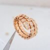[Eternal Jewelry]SERPENTI RING PINK GOLD DIAMOND DOUBLE ROW