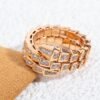 [Eternal Jewelry]SERPENTI RING PINK GOLD DIAMOND DOUBLE ROW