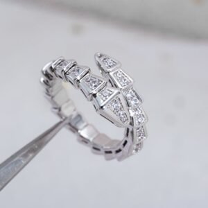 [Eternal Jewelry]SERPENTI RING SILVER DIAMOND PAVED 4MM