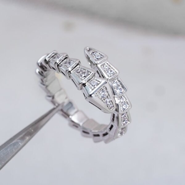 [Eternal Jewelry]SERPENTI RING SILVER DIAMOND PAVED 4MM