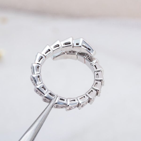 [Eternal Jewelry]SERPENTI RING SILVER DIAMOND PAVED 4MM