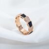 [Eternal Jewelry]SERPENTI RING PINK GOLD BLACK MOP DIAMOND PAVED 4MM