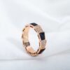 [Eternal Jewelry]SERPENTI RING PINK GOLD BLACK MOP DIAMOND PAVED 4MM