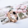 [Eternal Jewelry]SERPENTI RING PINK GOLD BLACK MOP DIAMOND PAVED 4MM