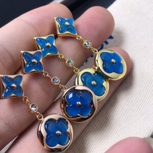 [Eternal Jewelry]STAR AND SUN AGATE DIAMOND EARRINGS